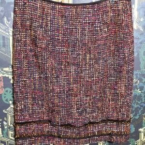 Etcetera Vibrant Tweed Pencil Skirt